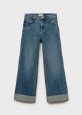 Jean Wide1 Azul Medio Vintage - Niña