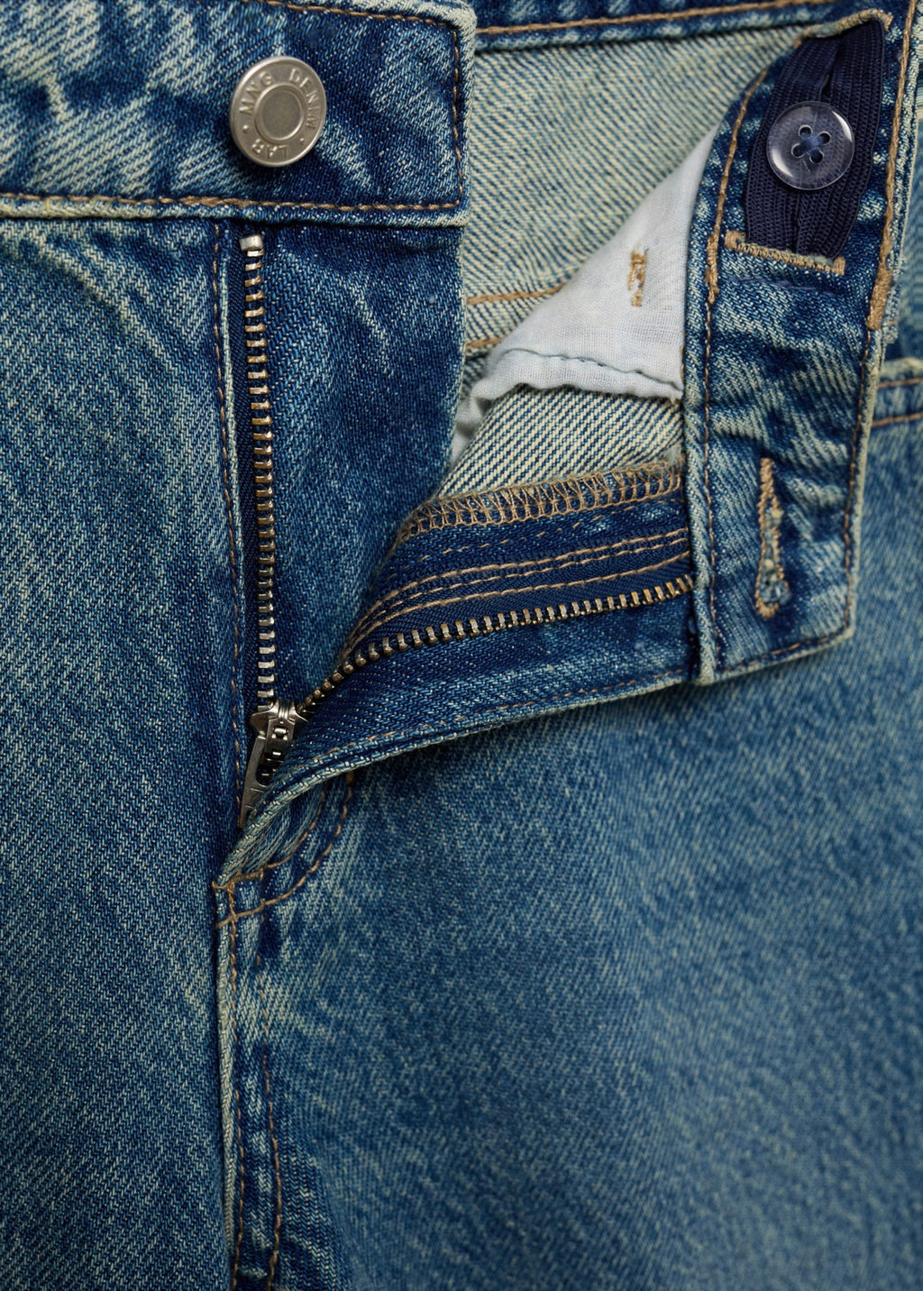 Jean Wide1 Azul Medio Vintage - Niña