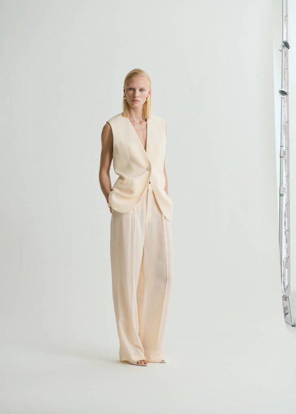 Pantalon Costume Droit Fluide