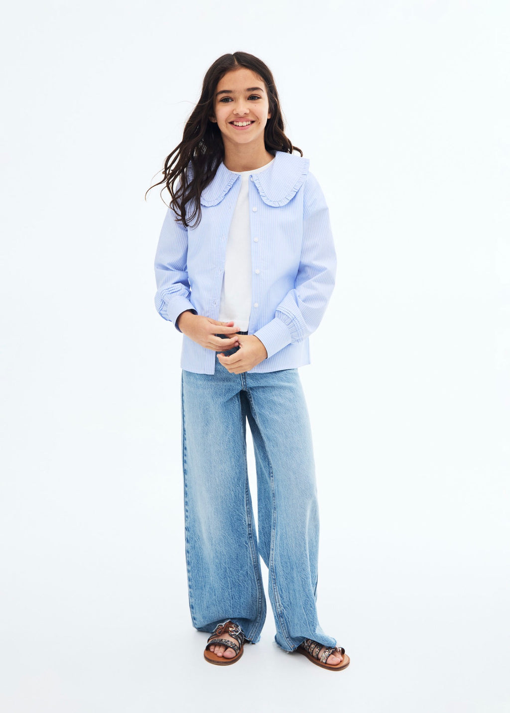 Camisa Carmen Azul - Niña