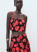 Crop Top À Fleurs