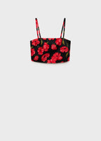 Crop Top À Fleurs