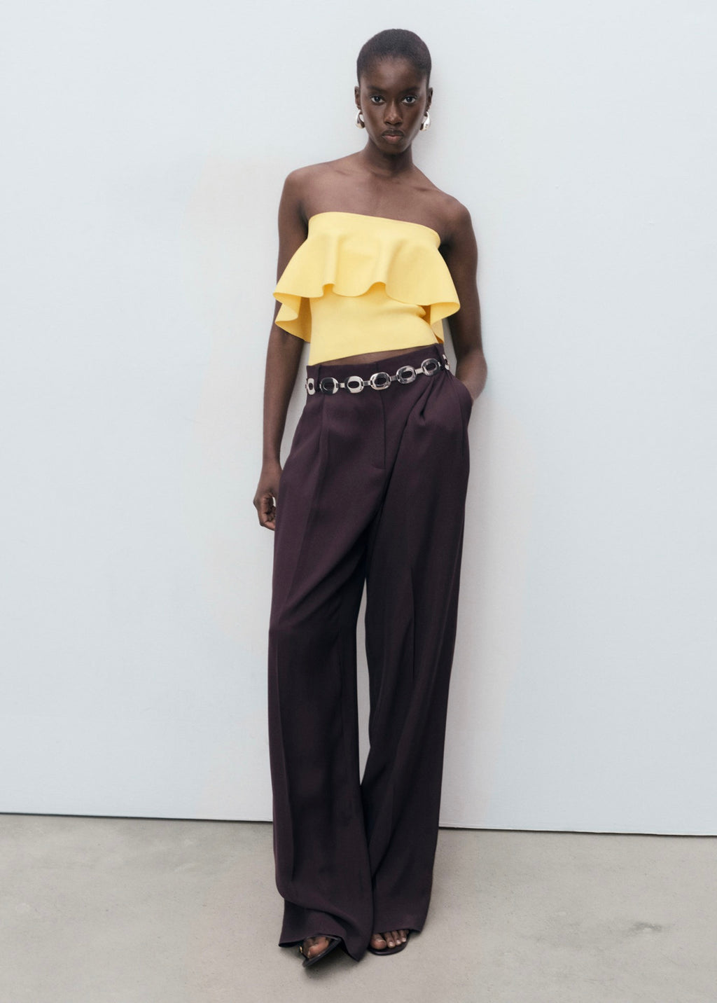 Haut Bustier Maxi Volant