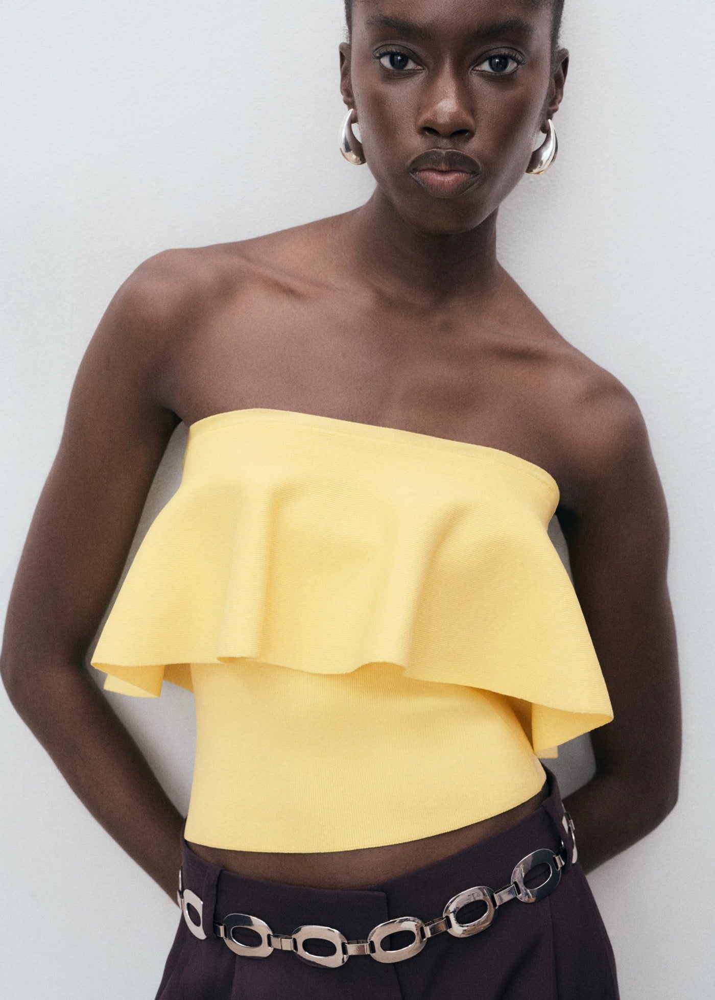 Haut Bustier Maxi Volant
