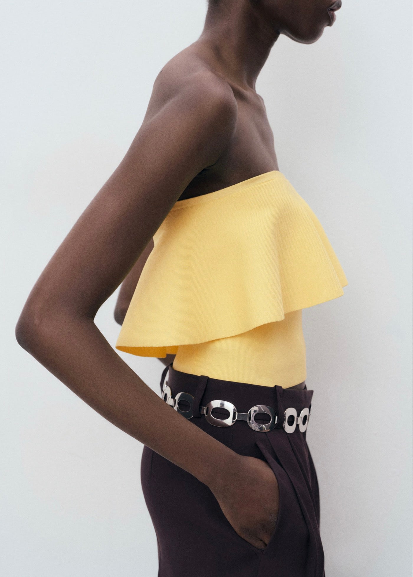 Haut Bustier Maxi Volant