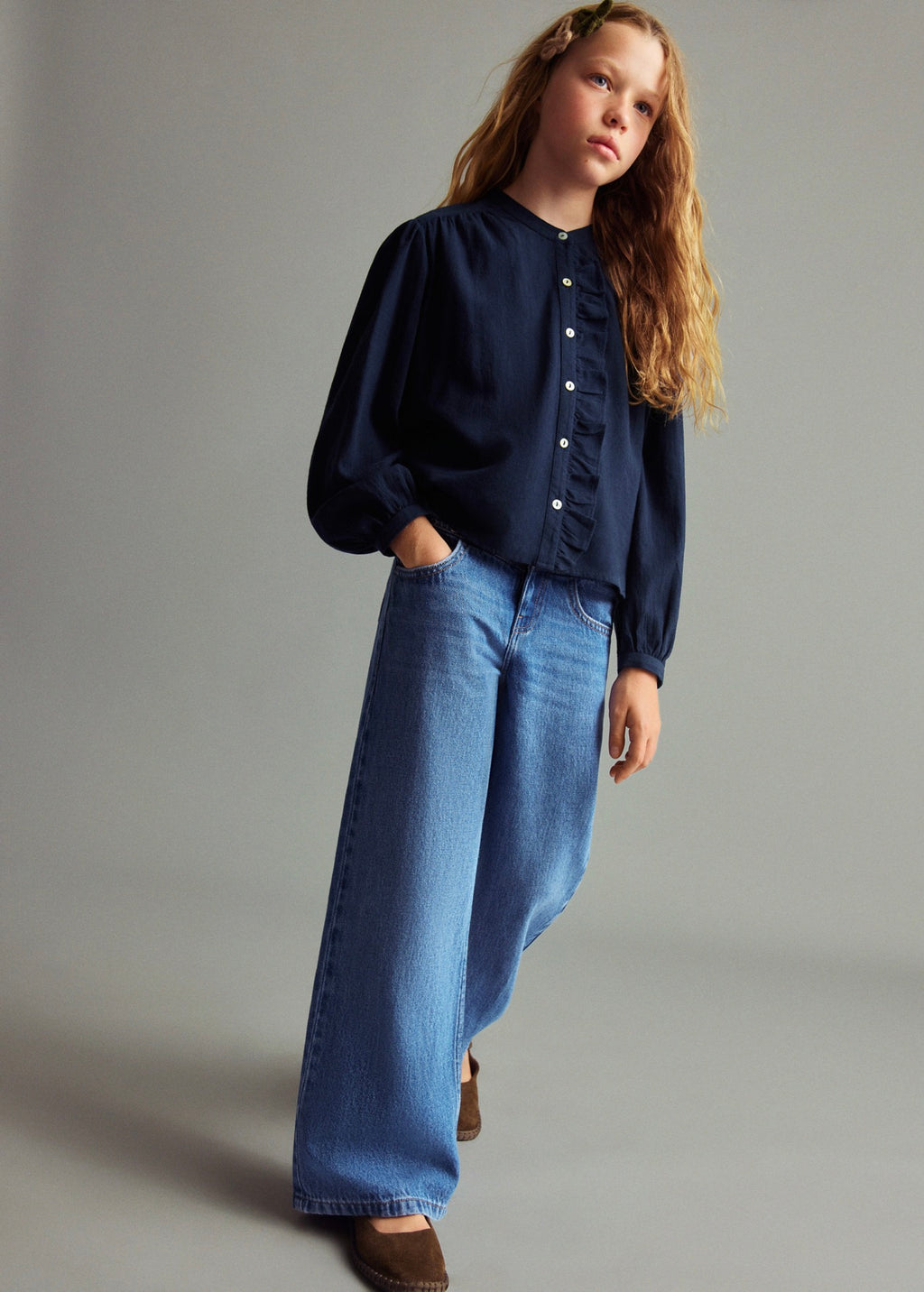 Jean Studs Azul Marino - Niña