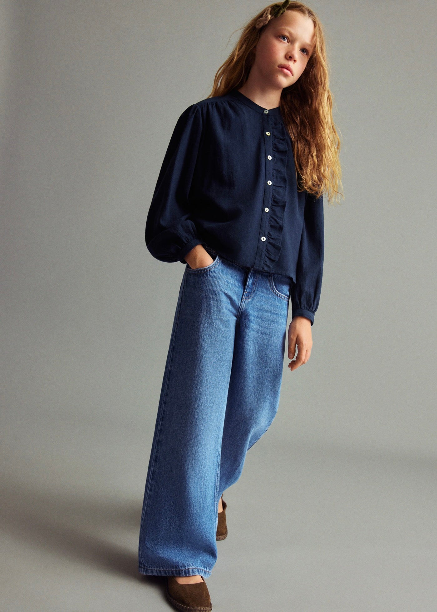 Jean Studs Azul Marino - Niña