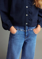 Jean Studs Azul Marino - Niña