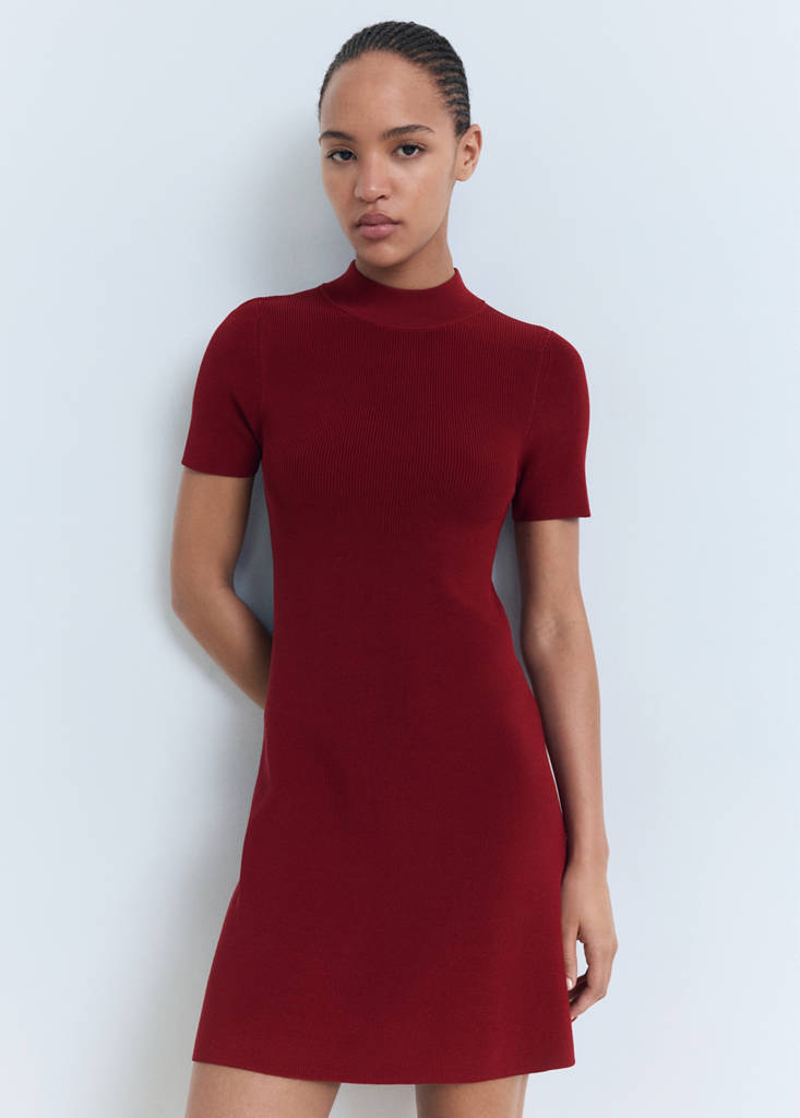 Abito In Maglia Collo Alto