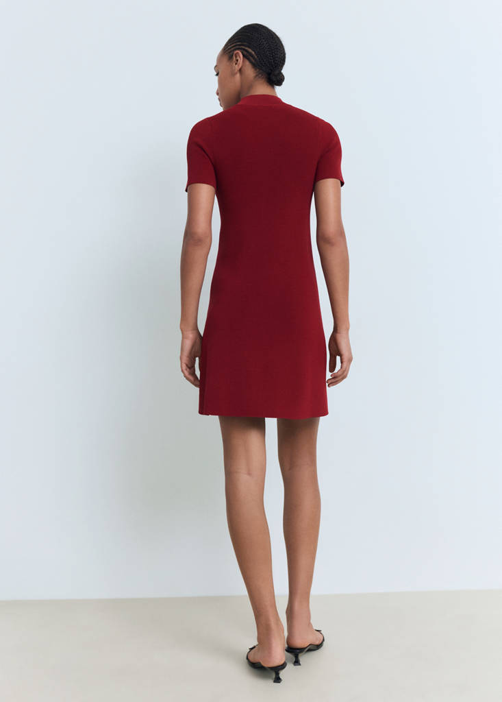 Abito In Maglia Collo Alto
