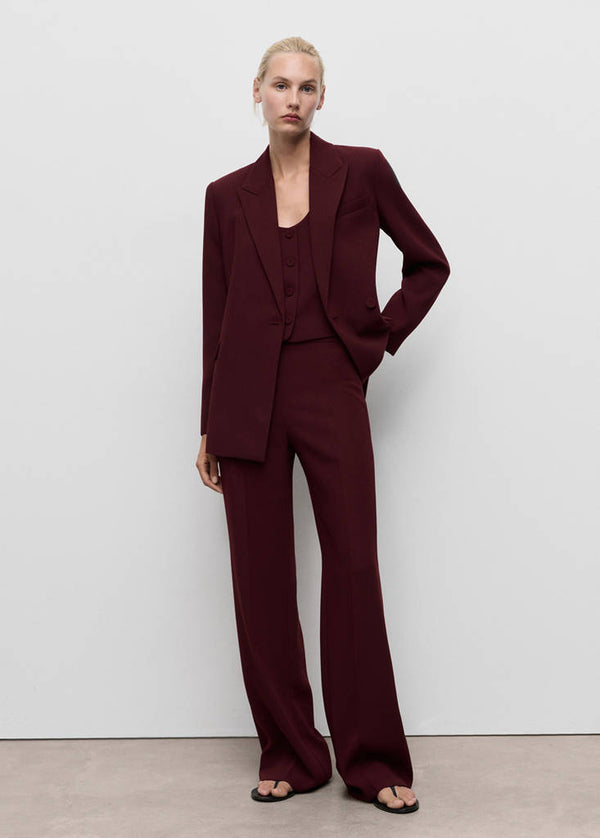 Pantalon De Costume Droit Taille Normale