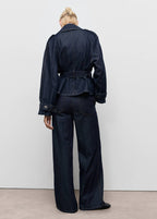Pantalon Denim Large Avec Passants