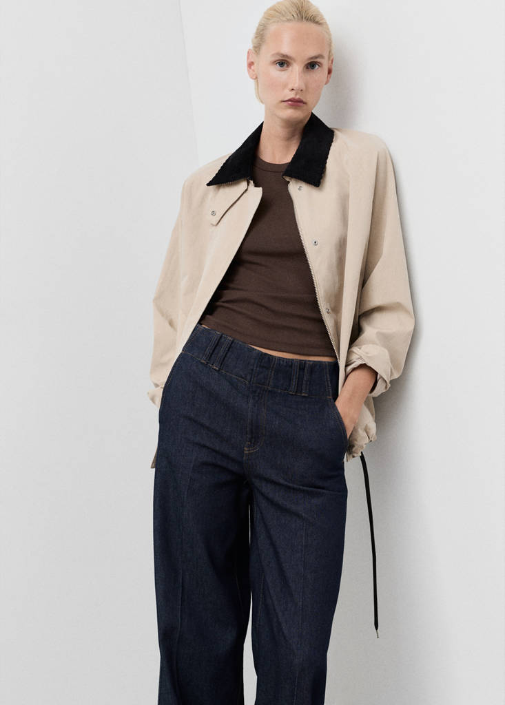 Pantalon Denim Large Avec Passants