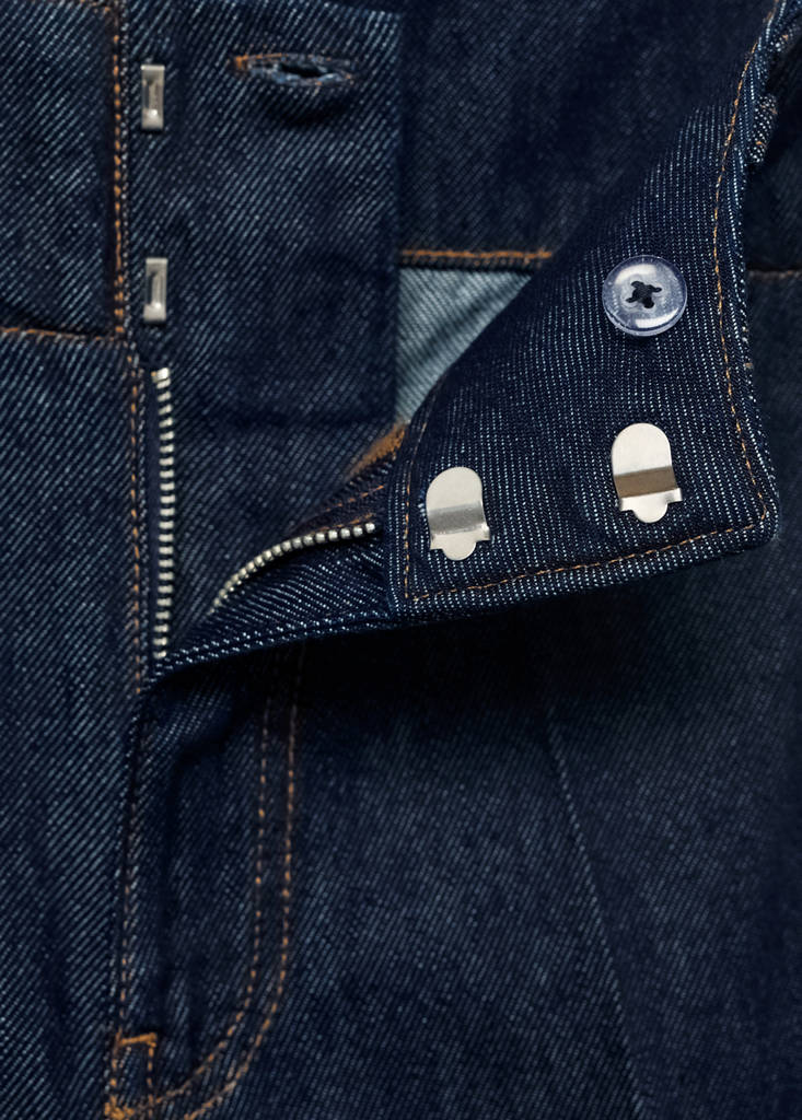 Pantalon Denim Large Avec Passants