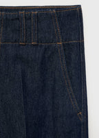 Pantalon Denim Large Avec Passants