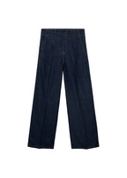 Pantalon Denim Large Avec Passants
