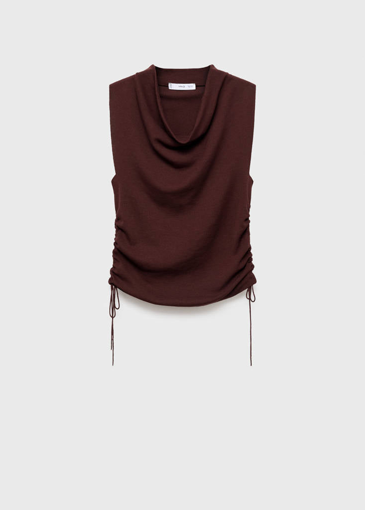 Top Maille À Fronces