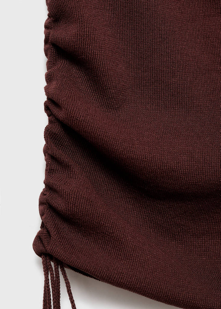 Top Maille À Fronces