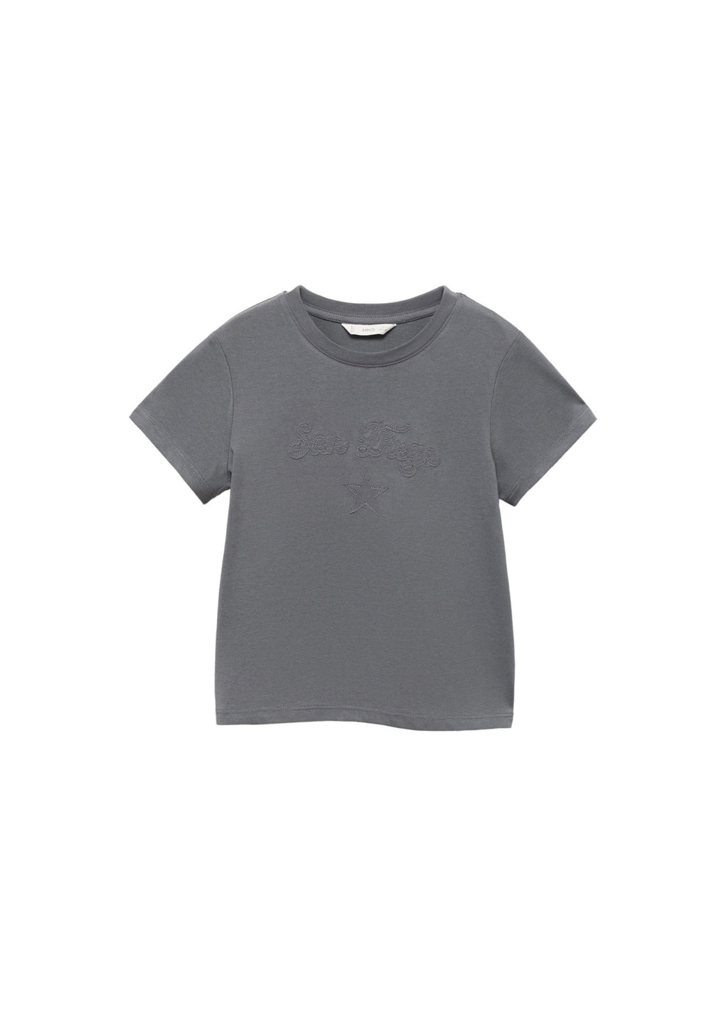 T-Shirt Diego Gris Anthracite - Fille