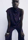Blouse À Pois Col Bénitier