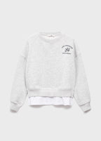 Sudadera Sports Gris Claro Jaspeado - Niña