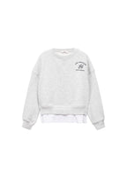 Sudadera Sports Gris Claro Jaspeado - Niña