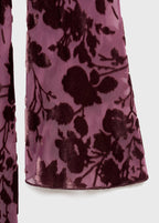 Robe Jacquard Floral Manches Cloche
