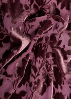 Robe Jacquard Floral Manches Cloche