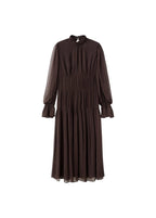 Robe Froncée Manches Bouffantes