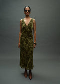 Robe Jacquard Col En V