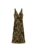 Robe Jacquard Col En V