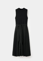 Robe À Ceinture Tissu Combiné