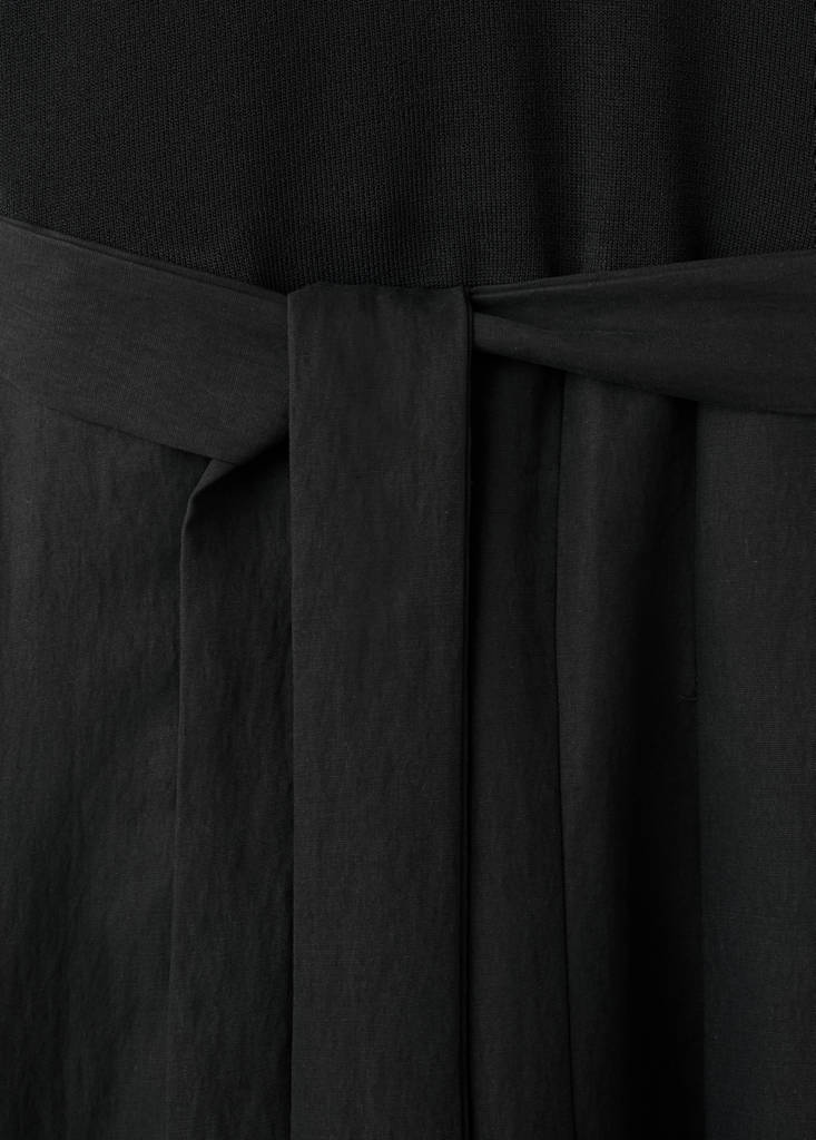 Robe À Ceinture Tissu Combiné