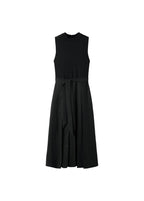 Robe À Ceinture Tissu Combiné