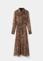 Robe-Chemise Léopard Avec Ceinture