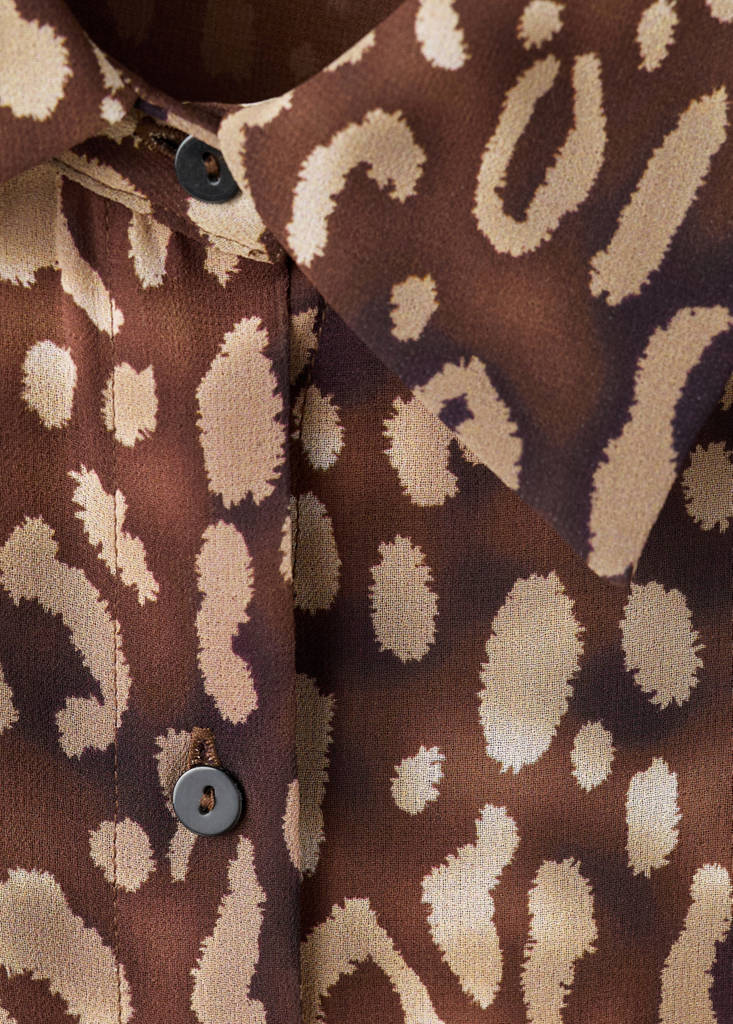 Robe-Chemise Léopard Avec Ceinture