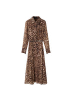 Robe-Chemise Léopard Avec Ceinture