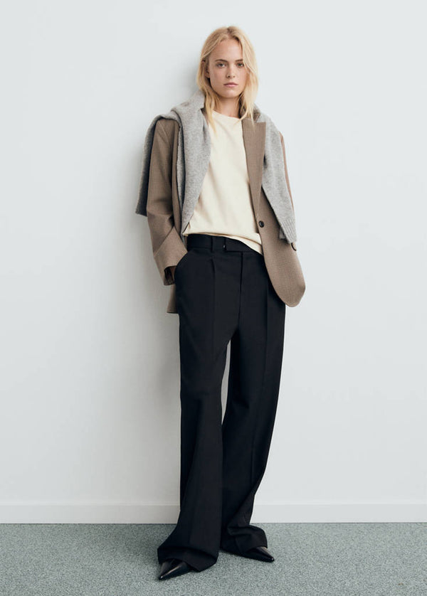 Straight Blazer with Flap Pockets