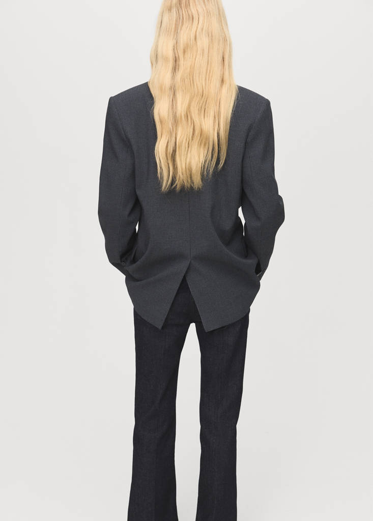 Blazer Droit Avec Poches À Rabat