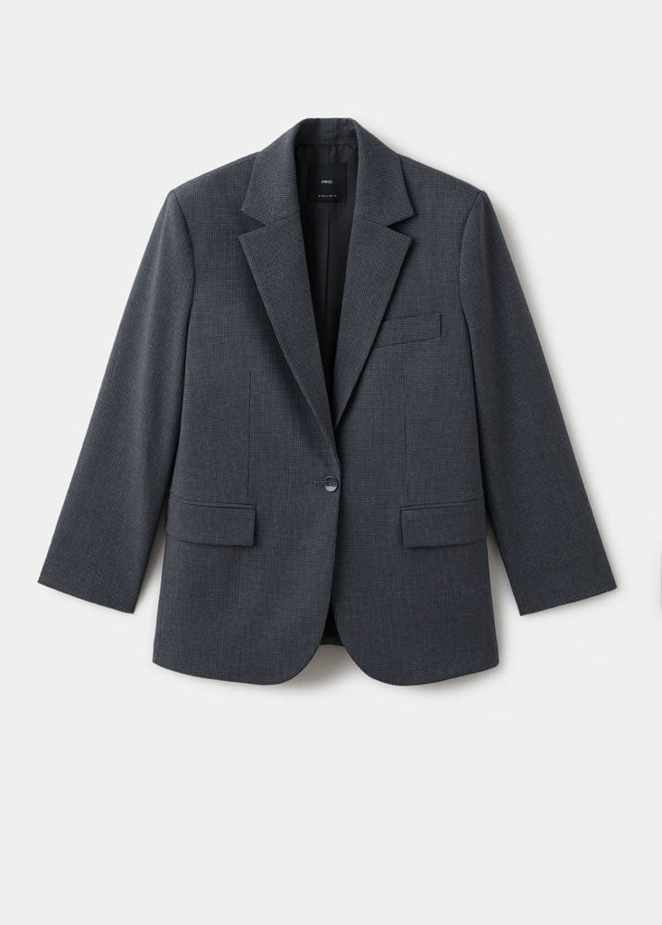 Blazer Droit Avec Poches À Rabat