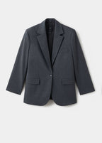 Blazer Droit Avec Poches À Rabat