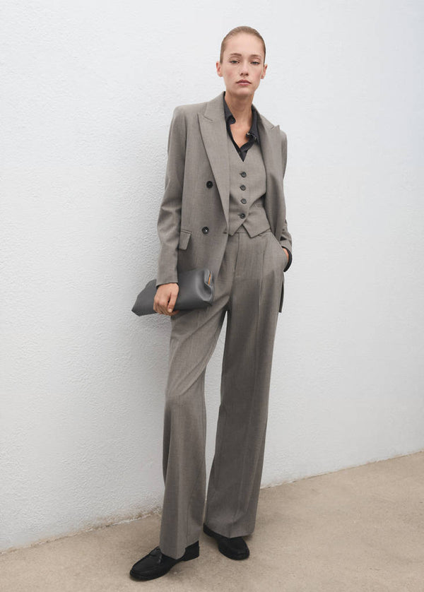 Gilet De Costume Laine Mélangée