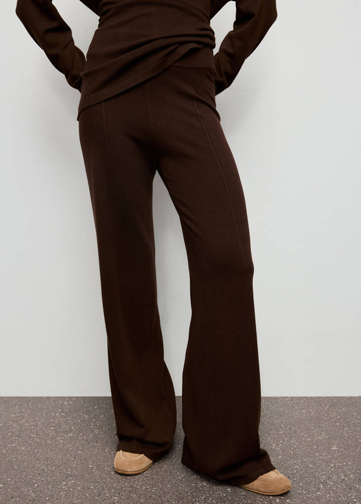 Pantalon Maille À Coutures