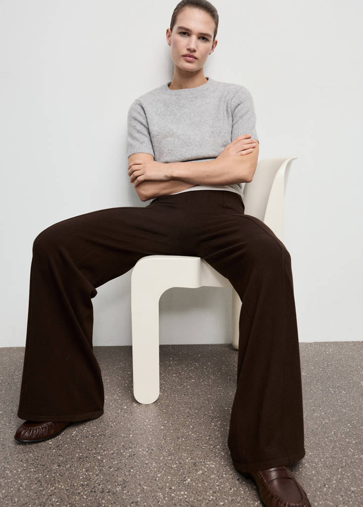 Pantalon Maille À Coutures