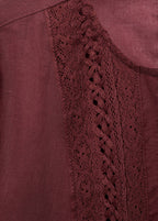 Blouse Brodée Manches Bouffantes