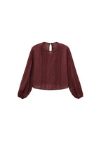 Blouse Brodée Manches Bouffantes