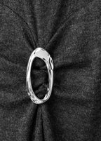Robe En Maille Fine Avec Détails Métalliques