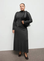 Robe En Maille Fine Avec Détails Métalliques