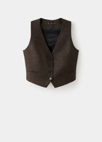 Gilet Laine Jaspée