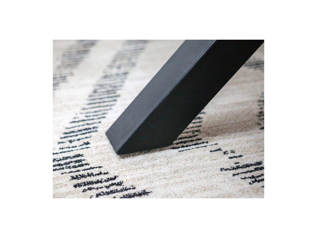 Twist Dining Table - Solid Acacia Wood and Black Metal Legs